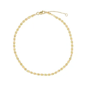 14K Gold Valentino Chain Anklet