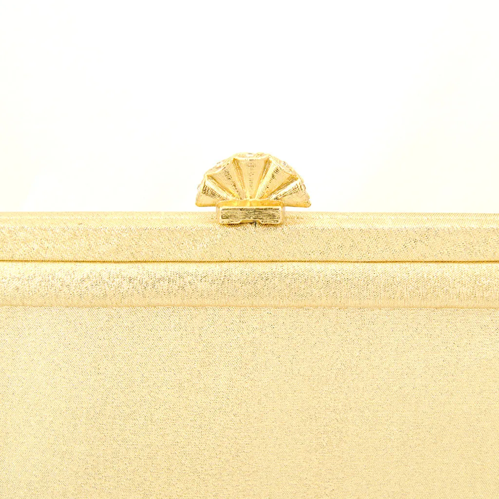 1950s Gold Fan Clutch Bag