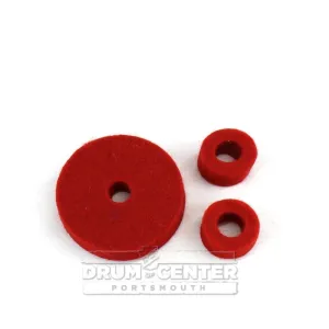 Ahead Red Wool Cymbal Felts Hi Hat Pack (1x Seat 2x Clutch Felts)