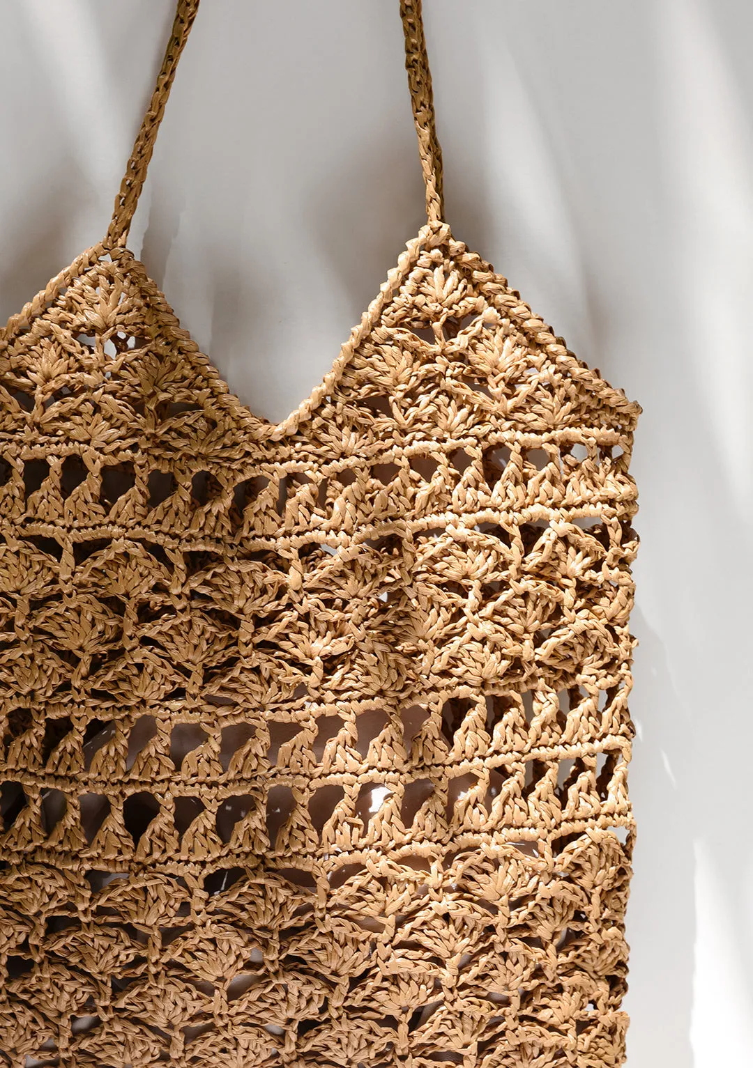 Anemone Crochet Raffia Tote