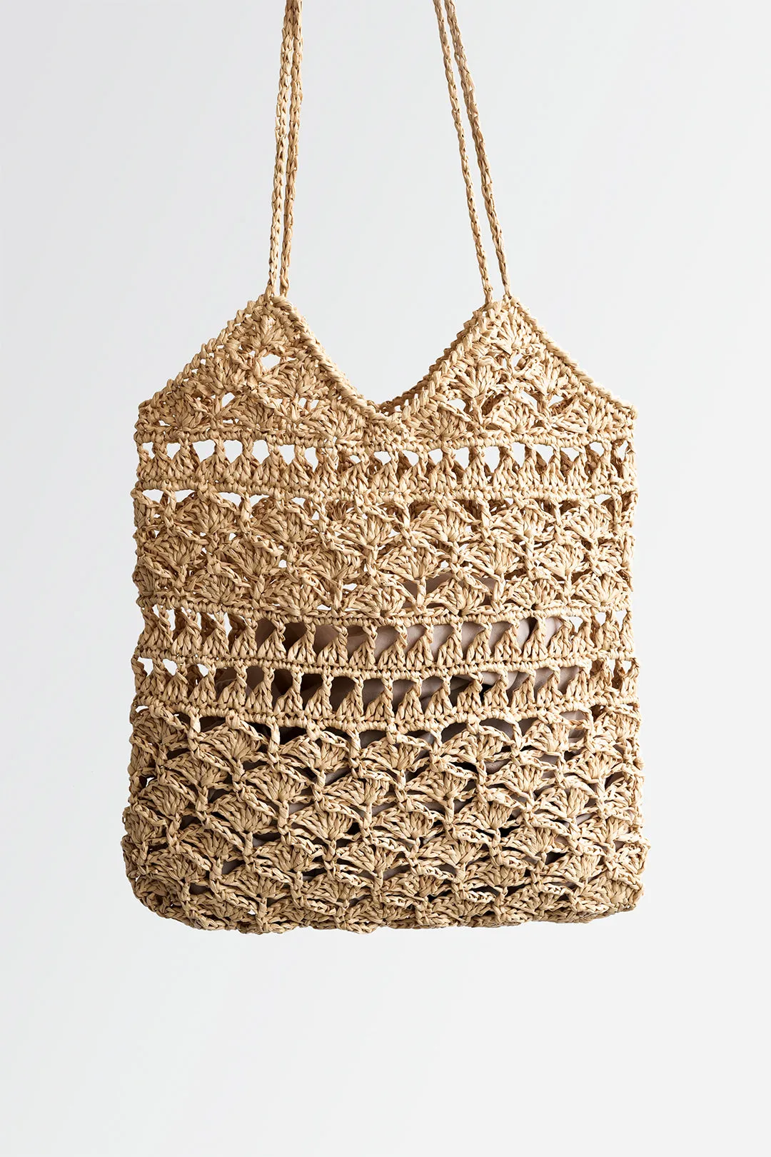 Anemone Crochet Raffia Tote