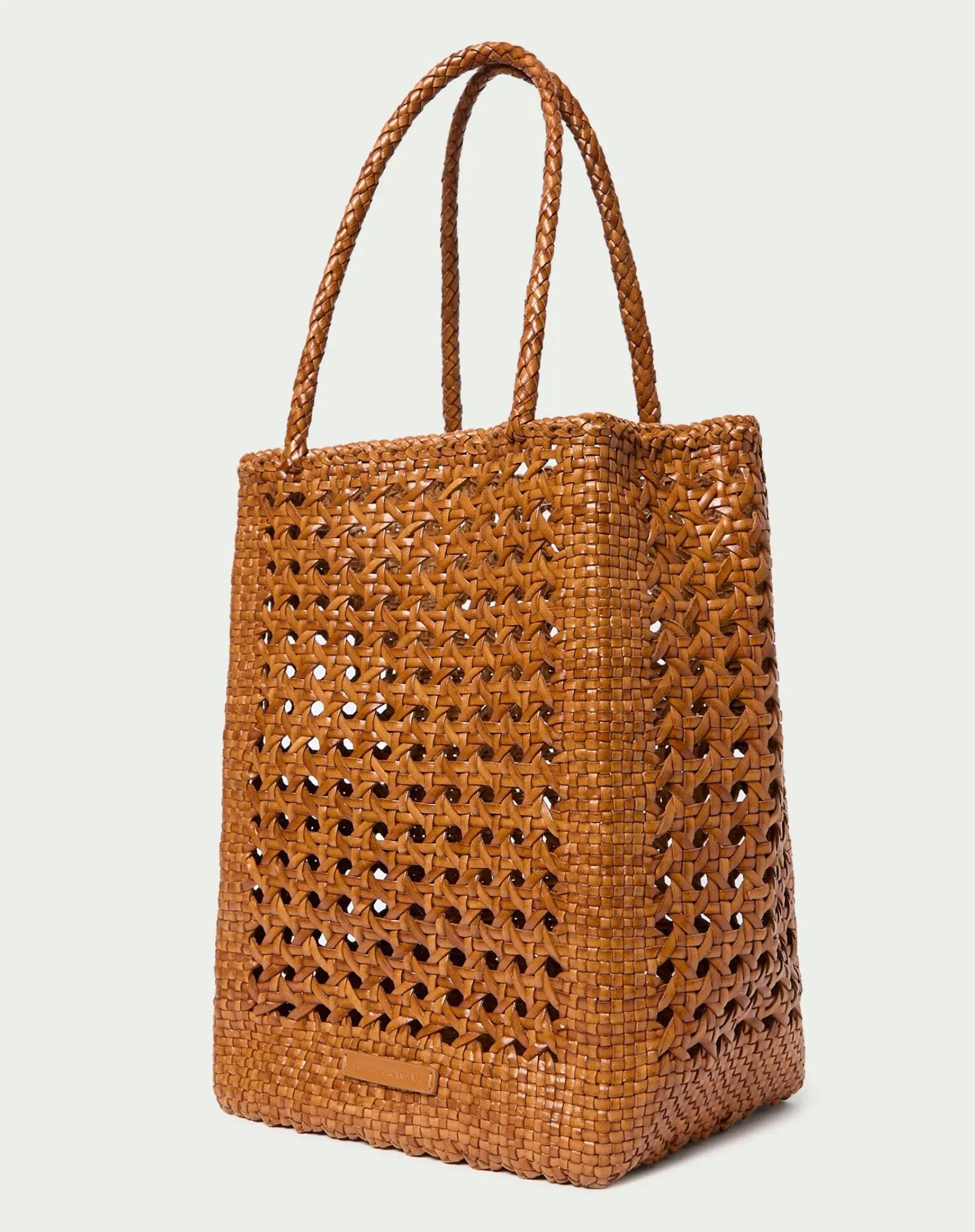 Angelo Open Weave Leather Tote Bag