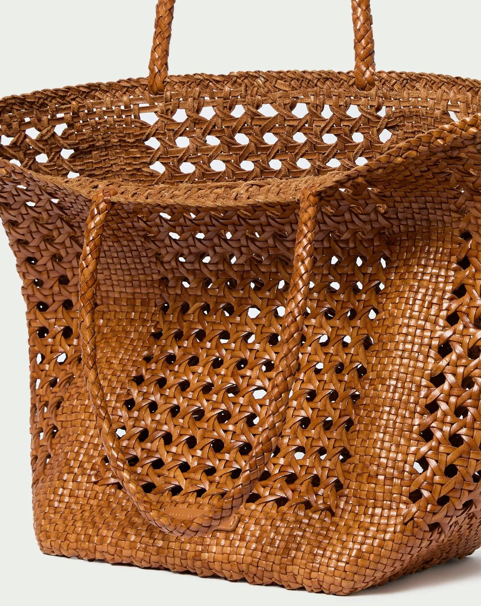 Angelo Open Weave Leather Tote Bag