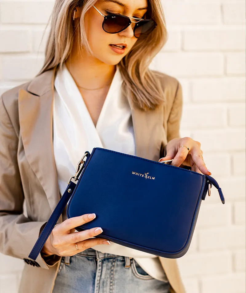 Ara Convertible Crossbody Clutch - Navy Blue - [OUTLET FINAL SALE]