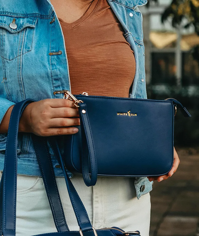 Ara Convertible Crossbody Clutch - Navy Blue - [OUTLET FINAL SALE]