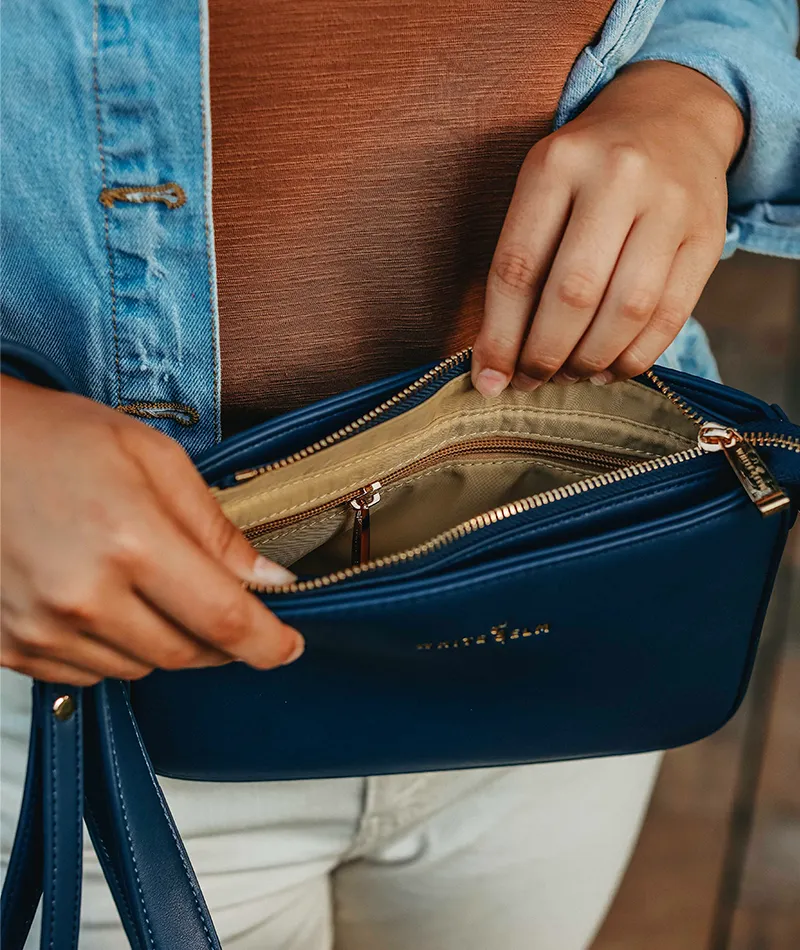 Ara Convertible Crossbody Clutch - Navy Blue - [OUTLET FINAL SALE]