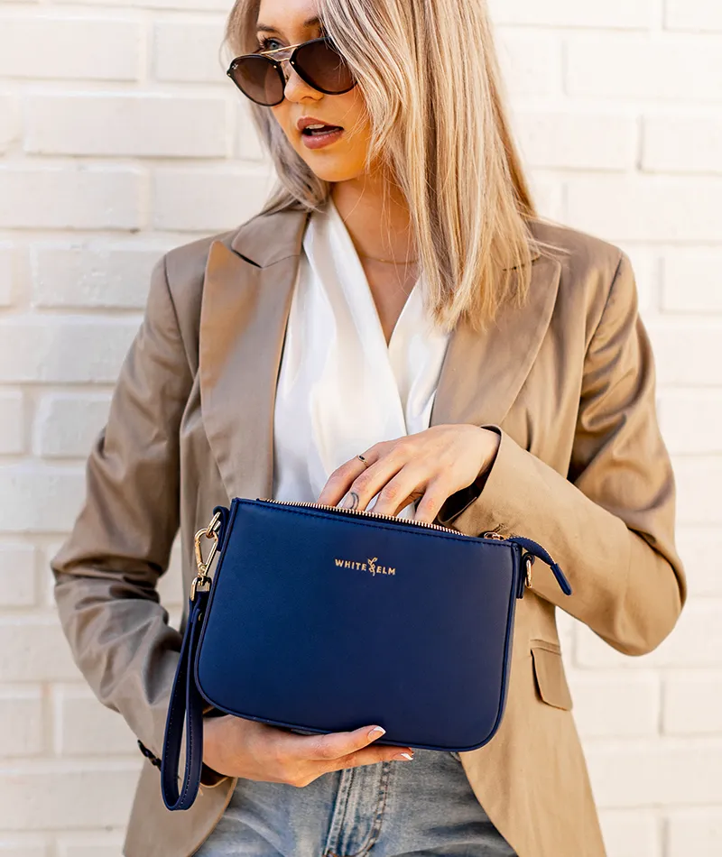 Ara Convertible Crossbody Clutch - Navy Blue - [OUTLET FINAL SALE]