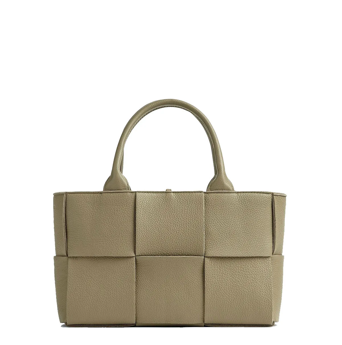 Arco Mini Tote Grained, Taupe/Gold