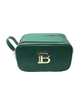 Balmain Green Signature Vegan Leather Pouch