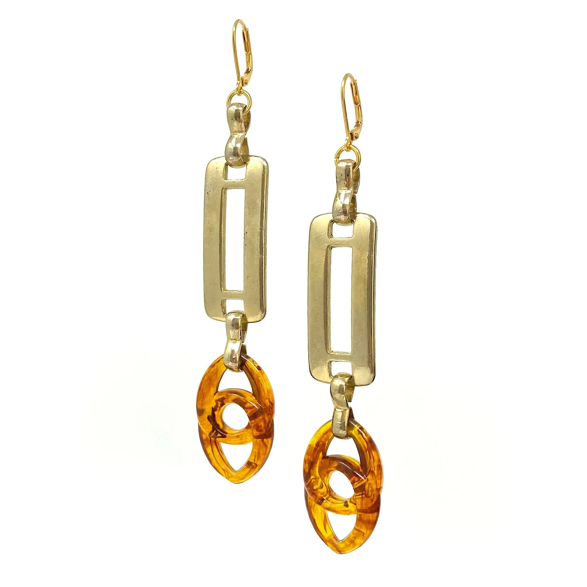 BENNY gold link earrings