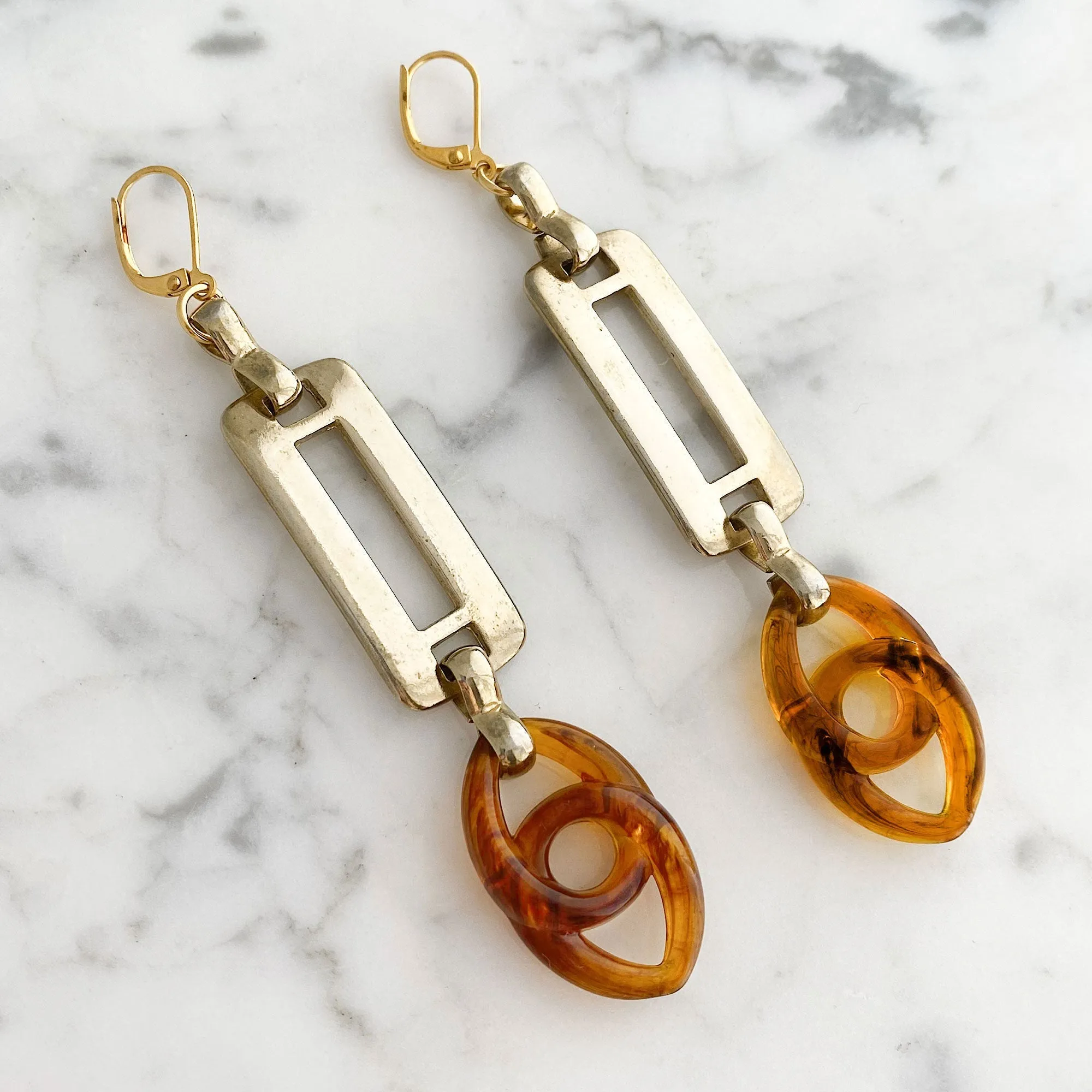 BENNY gold link earrings