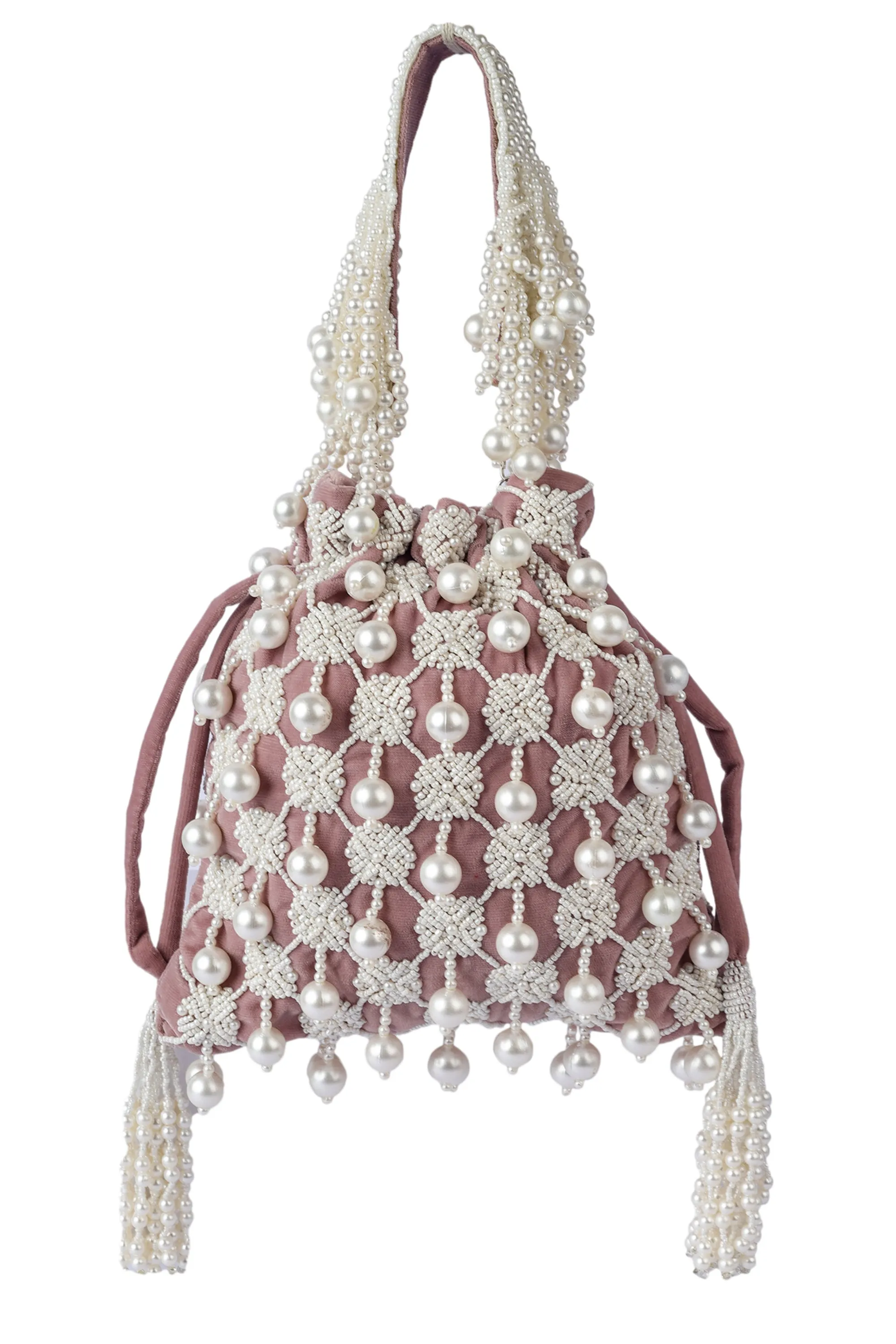 Berrylicious Pearl Tassel Hand-embroidered Potli  - Rent