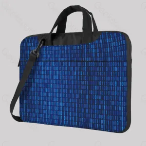 Binary Computer 1s and 0s Blue Laptop Bag