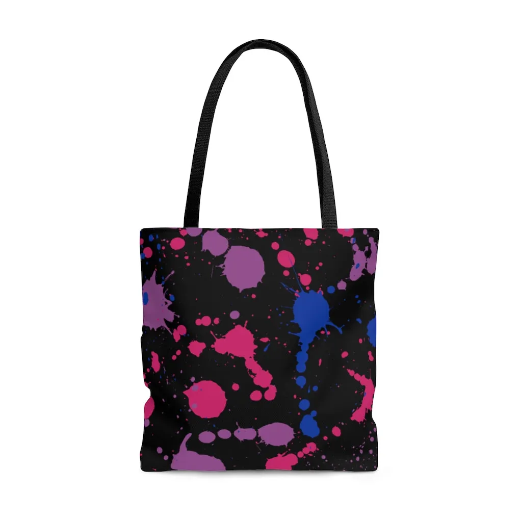 Bisexual Paint Splash Tote Bag