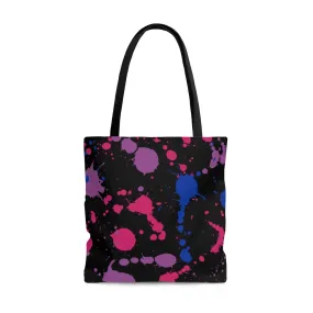 Bisexual Paint Splash Tote Bag