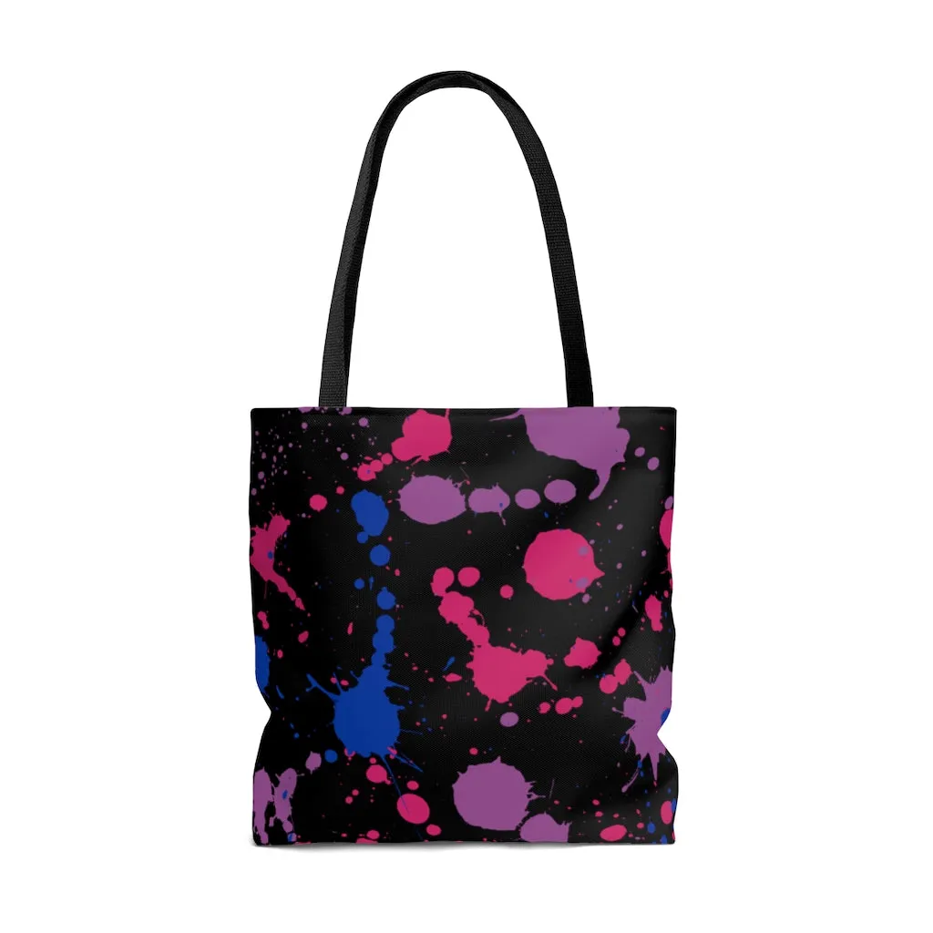 Bisexual Paint Splash Tote Bag