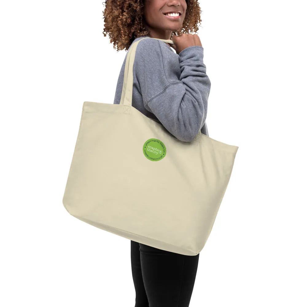 Black Love Is... Large organic tote bag