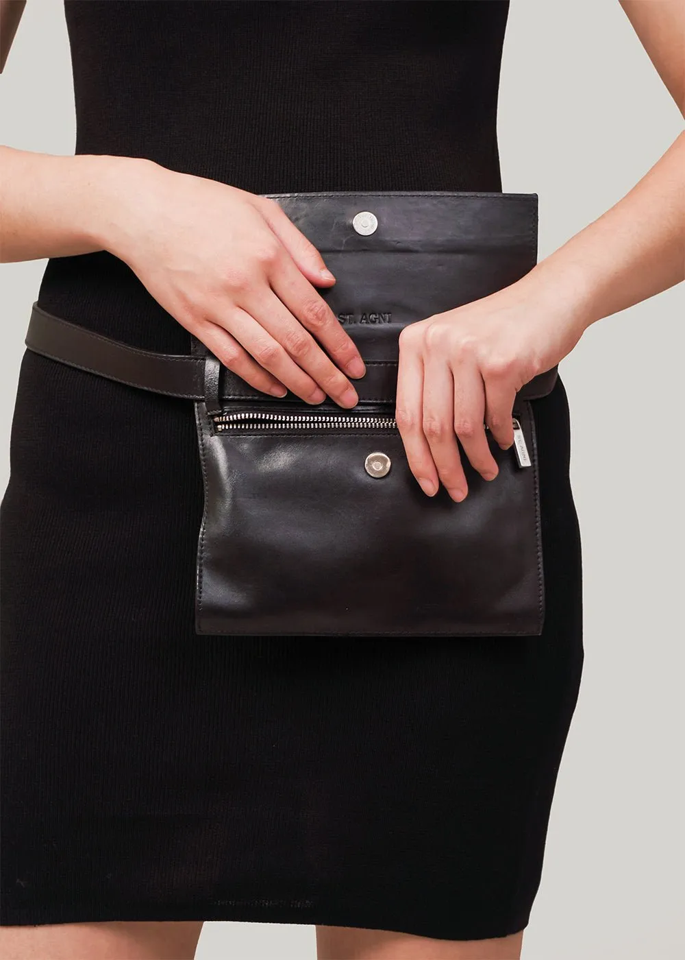 Black Mini Pocket Belt Bag