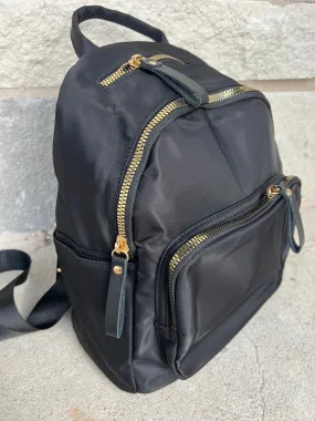 Black Nylon Backpack