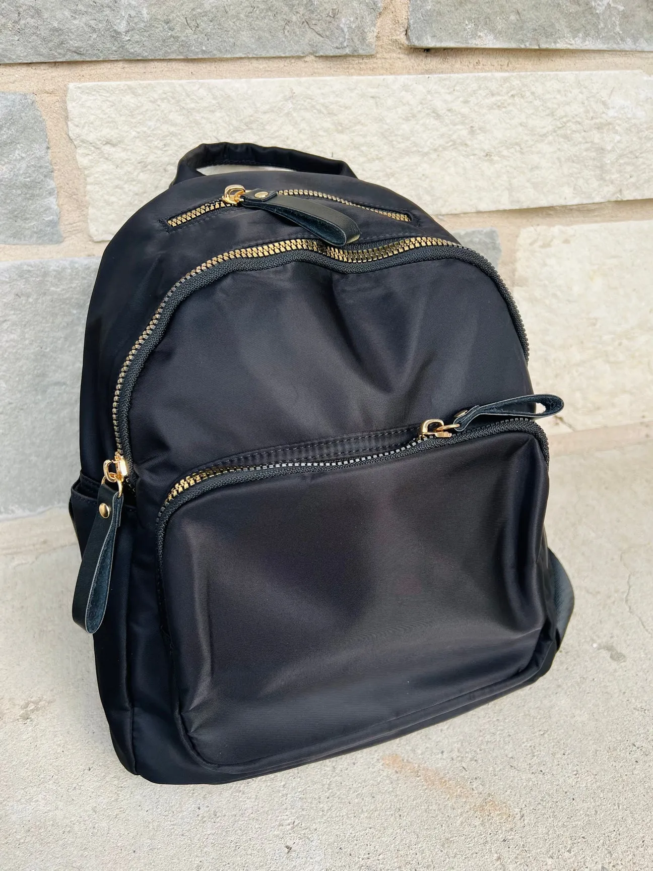 Black Nylon Backpack