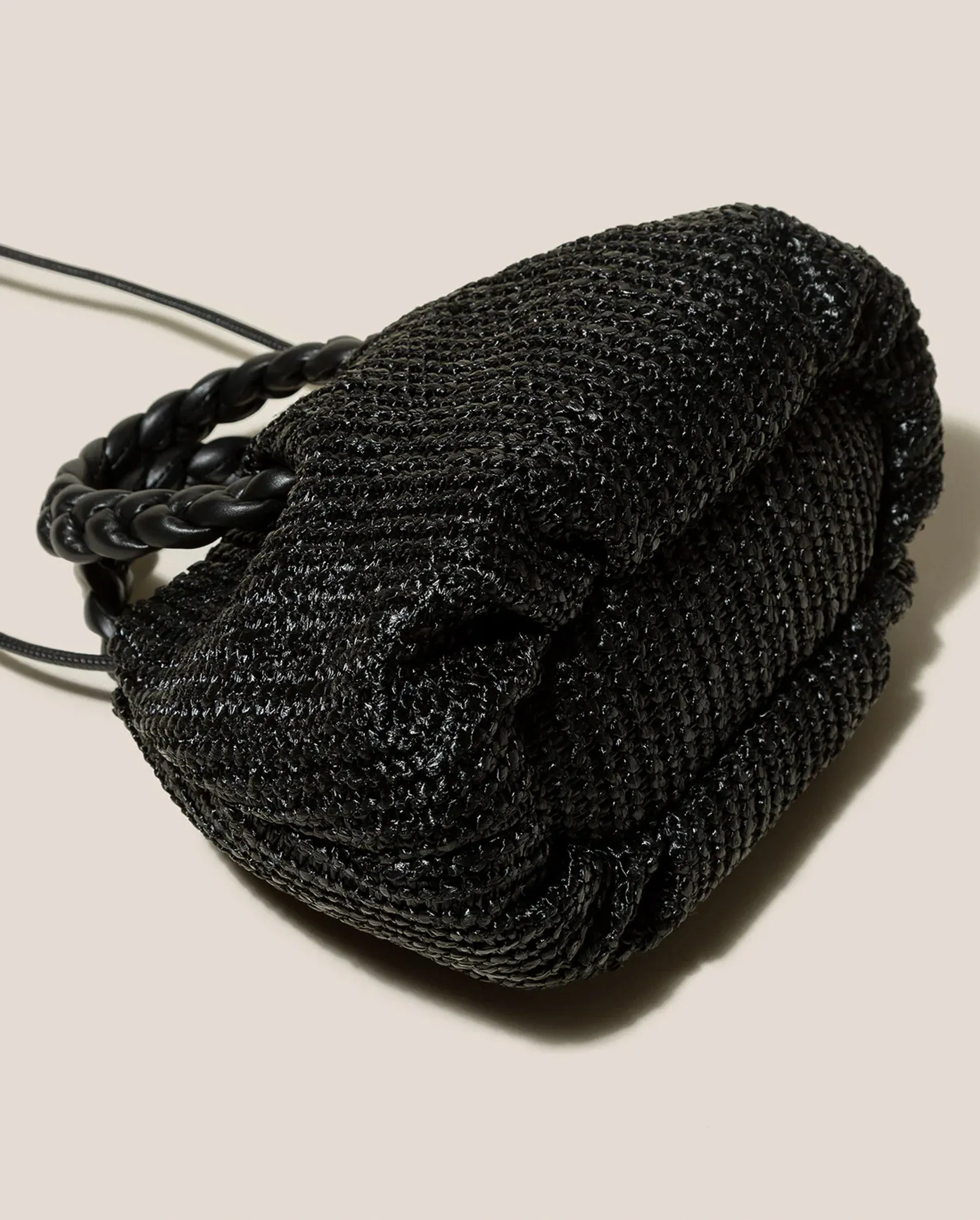 BOMBON M RAFFIA BAG / BLACK