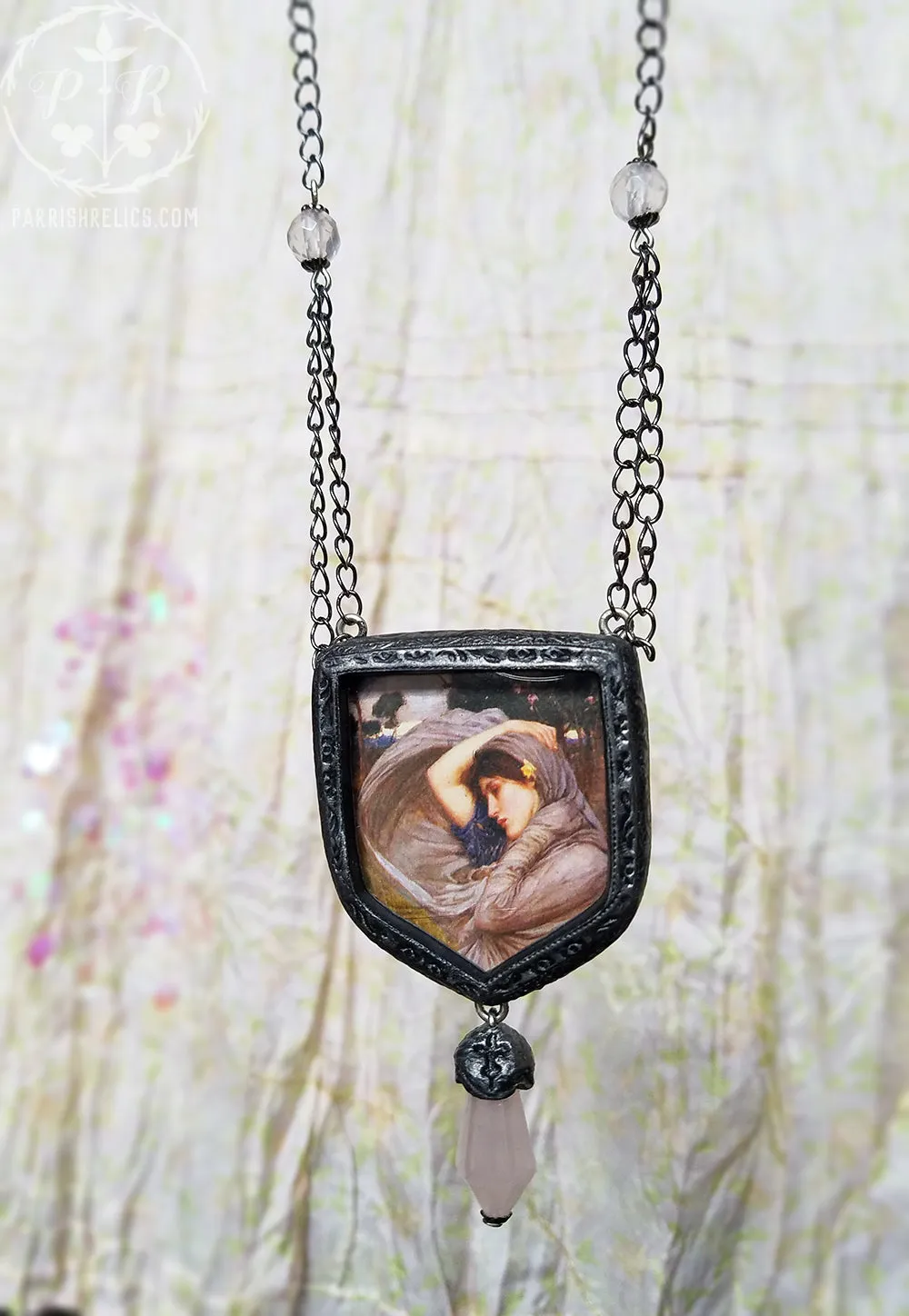 Boreas ~ John William Waterhouse Pictorial Shrine Amulet