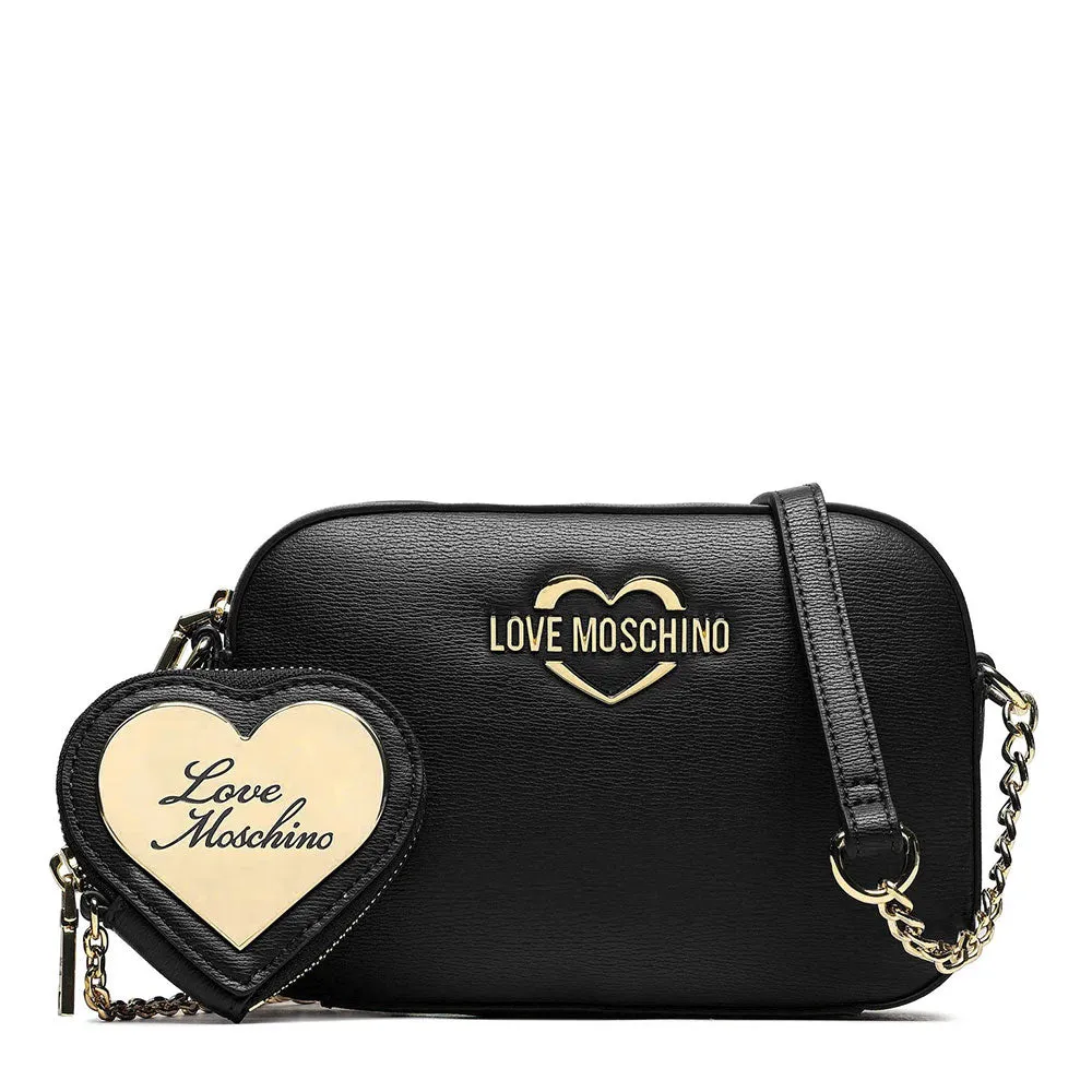 Borsa Donna a Tracolla con Micro Clutch LOVE MOSCHINO linea Hollies colore Nero