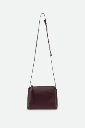 BRIDGET ITALIAN LEATHER CROSSBODY BAG IN BORDEAUX