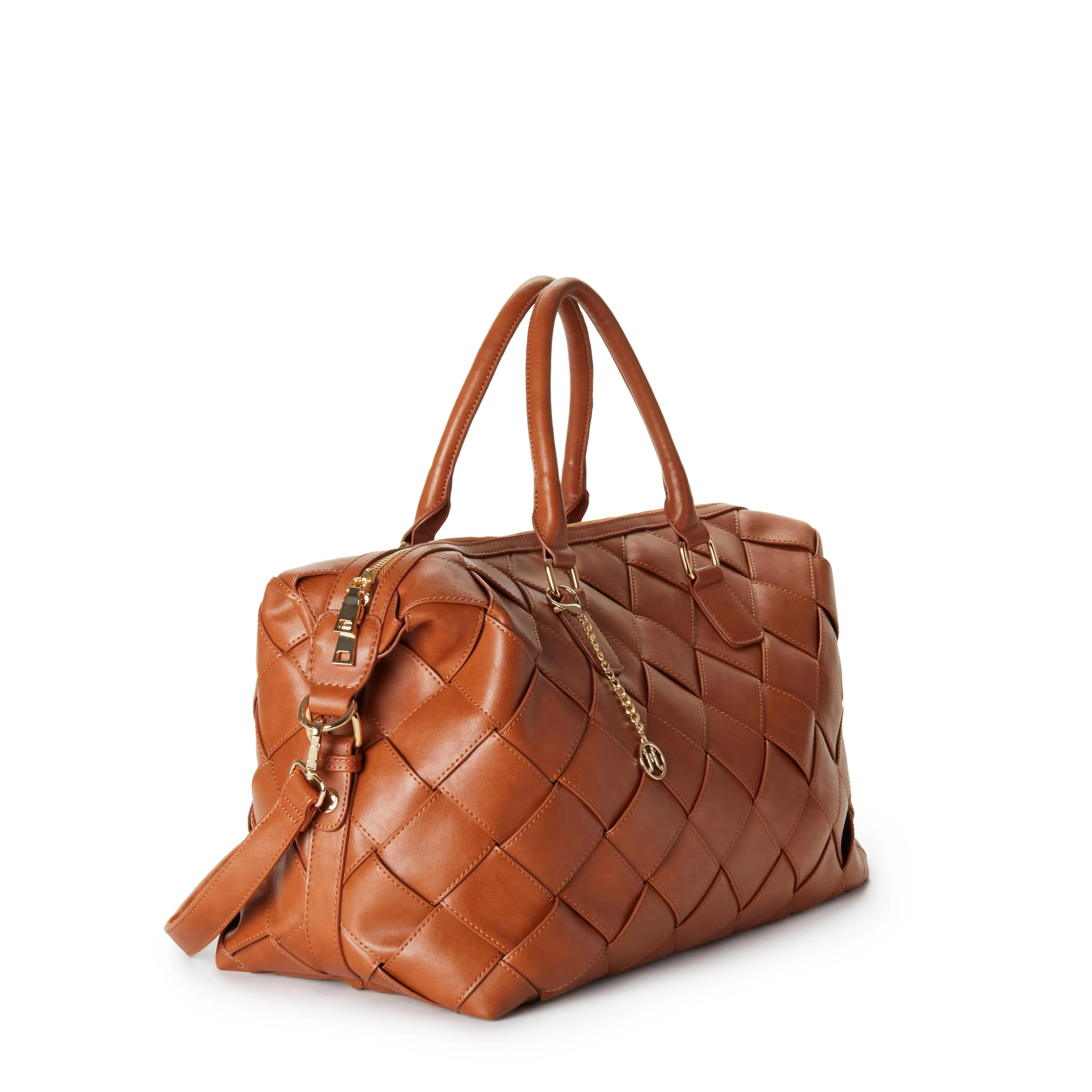 Brooke Vegan Leather Woven Weekender | Multiple Colours