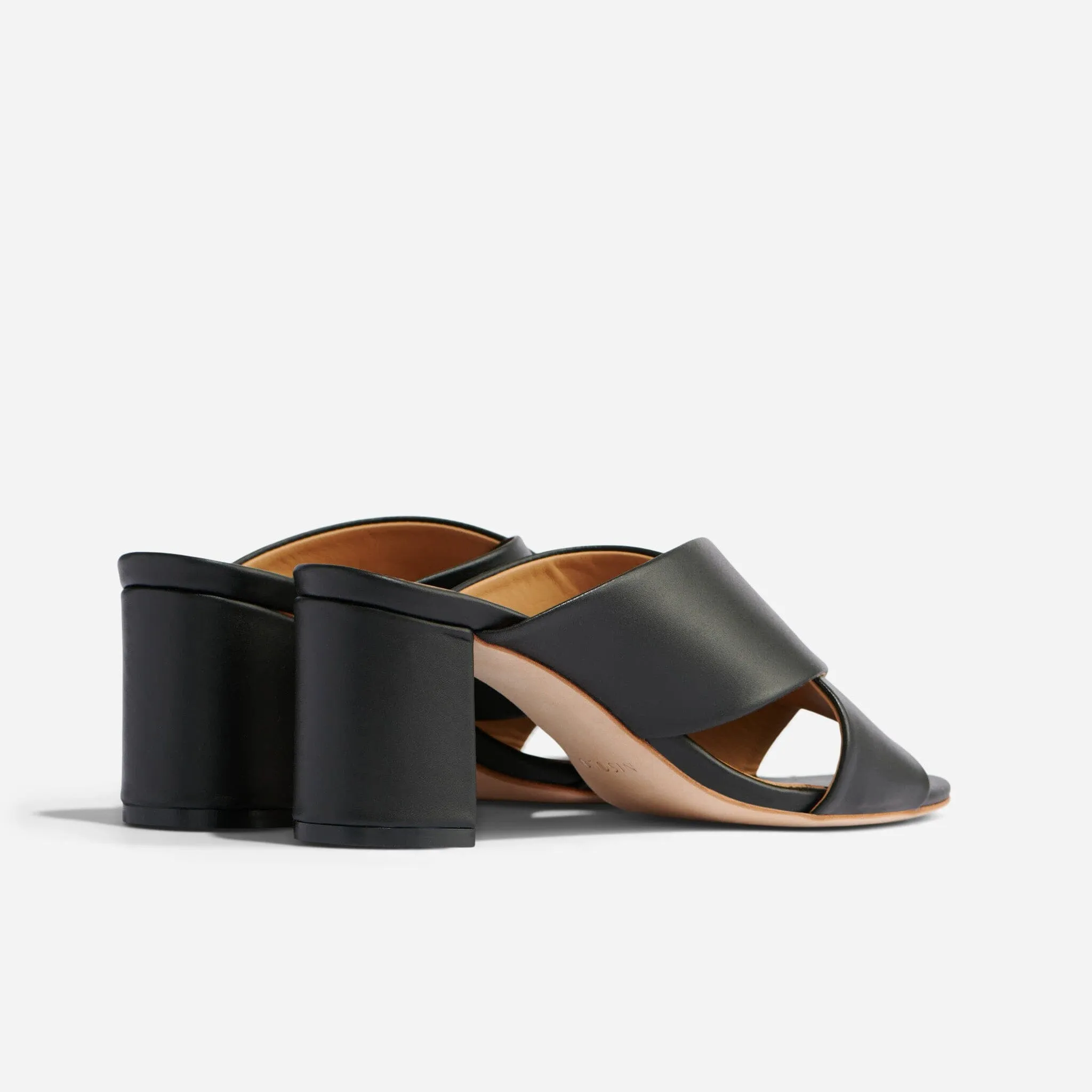 Carina Cross Strap Mule Black