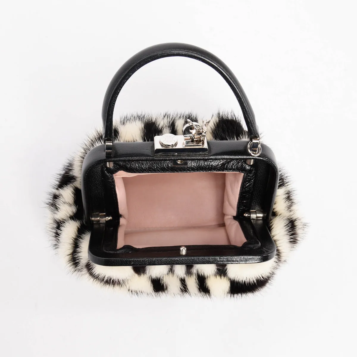 Celine Black & White Mink Mini Bag