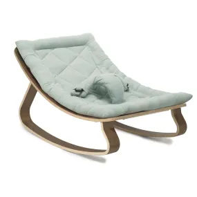 Charlie Crane Levo Baby Rocker in Walnut with Farrow Cushion