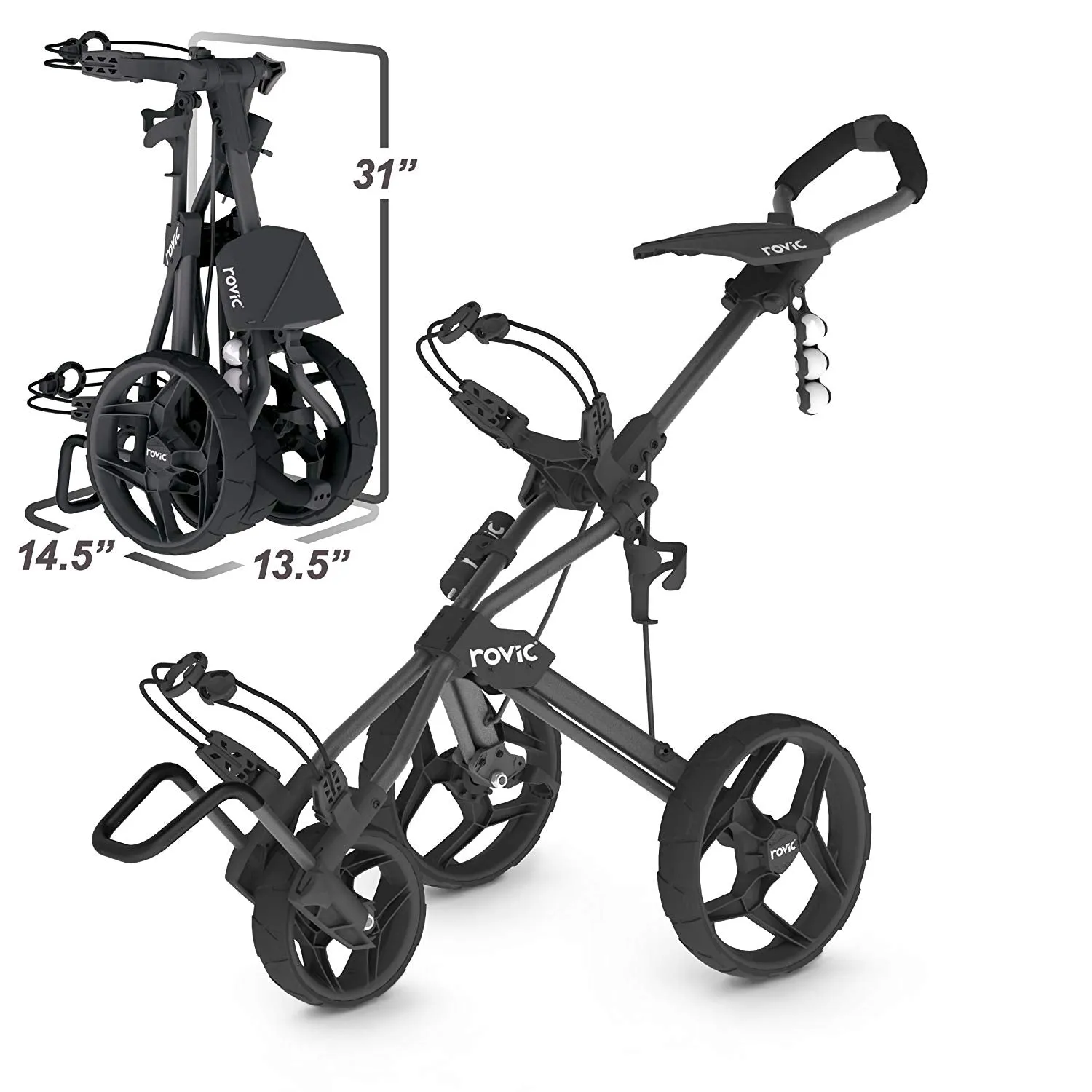 Clicgear Golf 3-Wheel Rovic Junior Push Cart Model RV3J