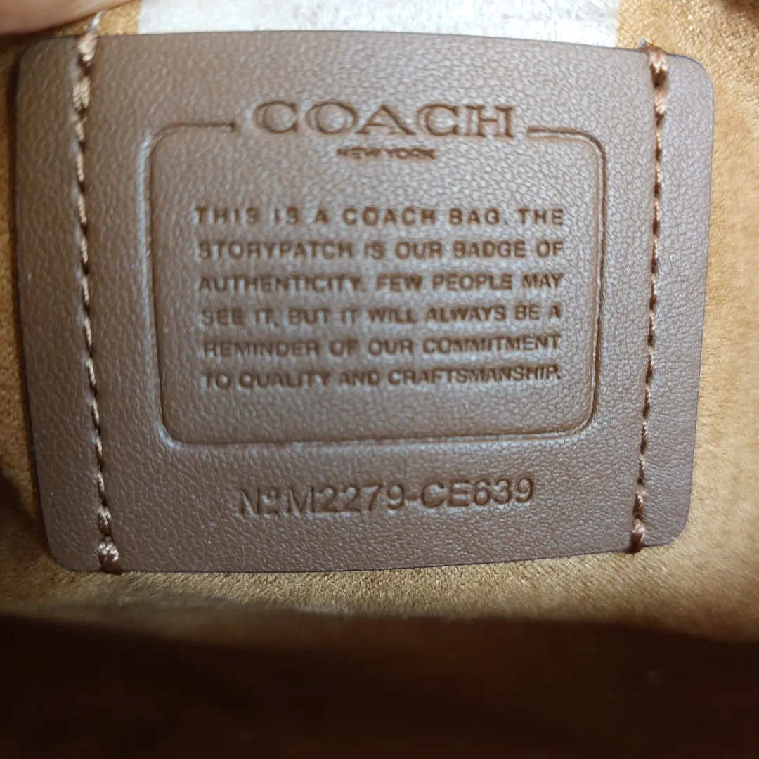 Coach 'Millie' Signature Canvas & Pink Leather Shoulder Bag | Brand New |