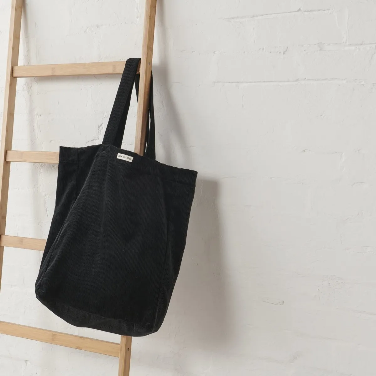 Cord Tote Bag - Black