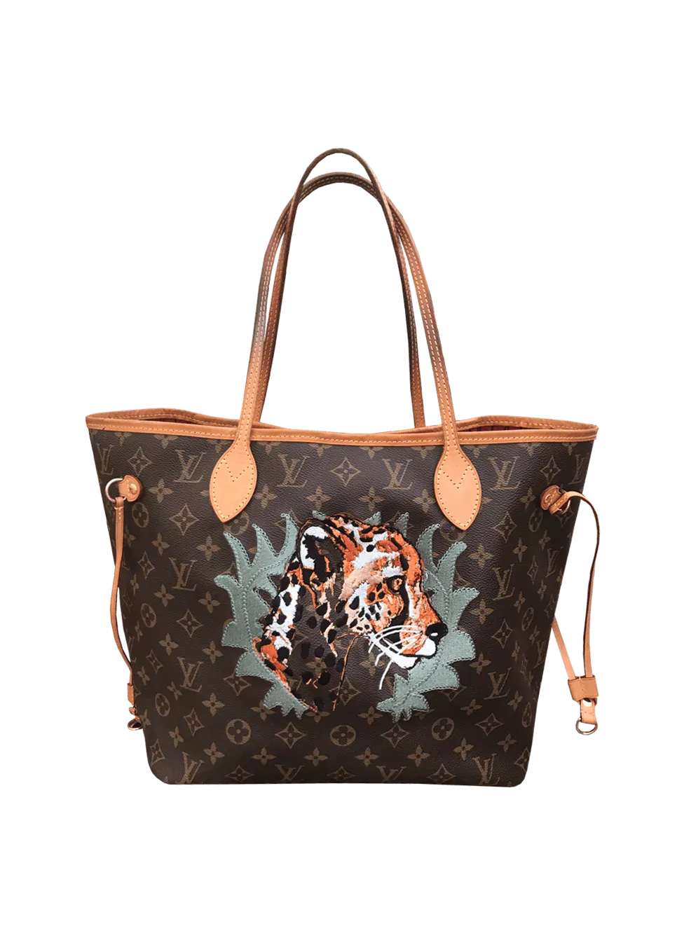 Custom Embroidered Neverfull Louis Vuitton Tote