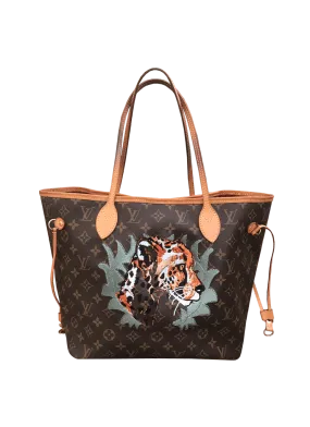 Custom Embroidered Neverfull Louis Vuitton Tote