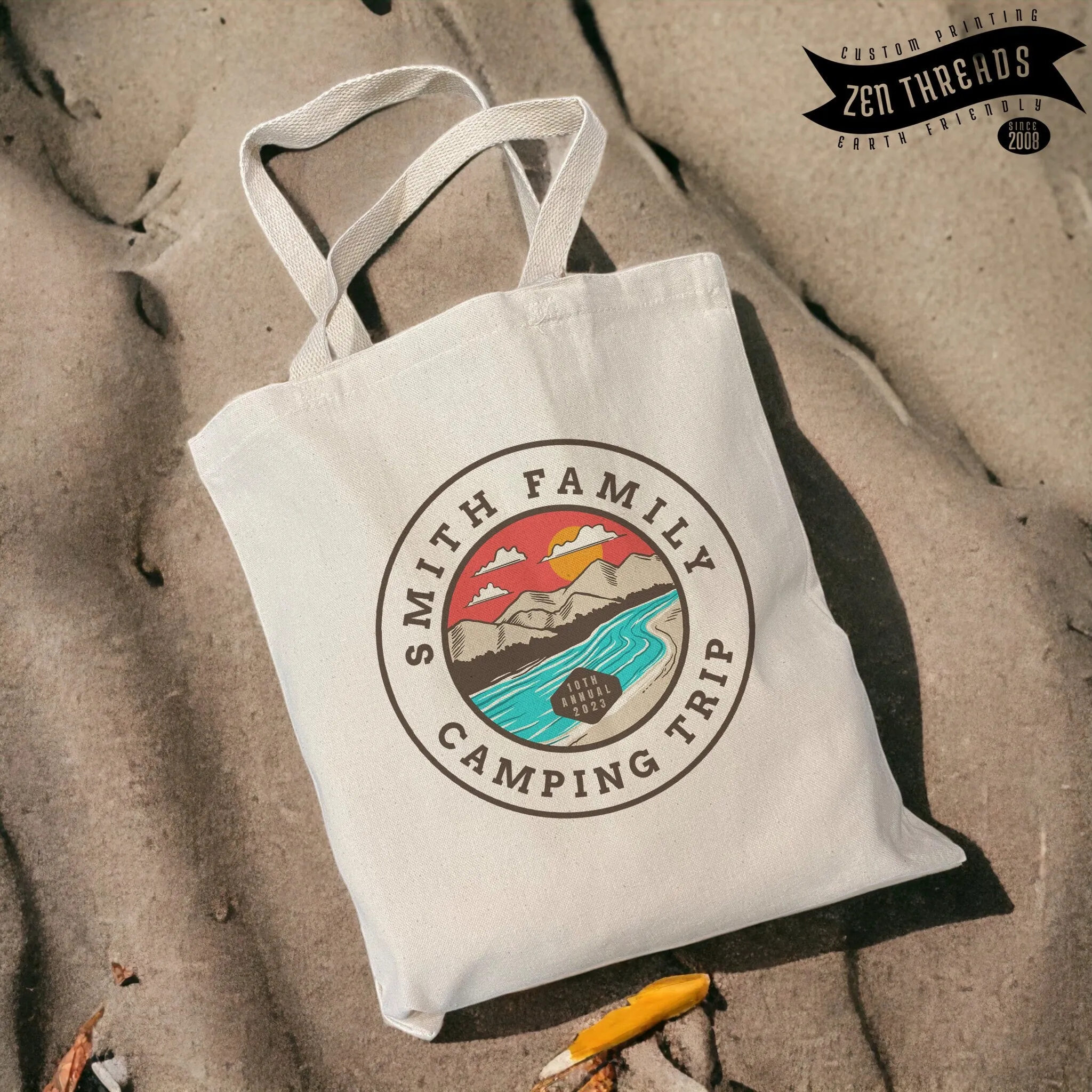 Custom Printed Tote Bags - 12oz Cotton Canvas, Your Logo/Photo/Text, Eco Friendly, Durable