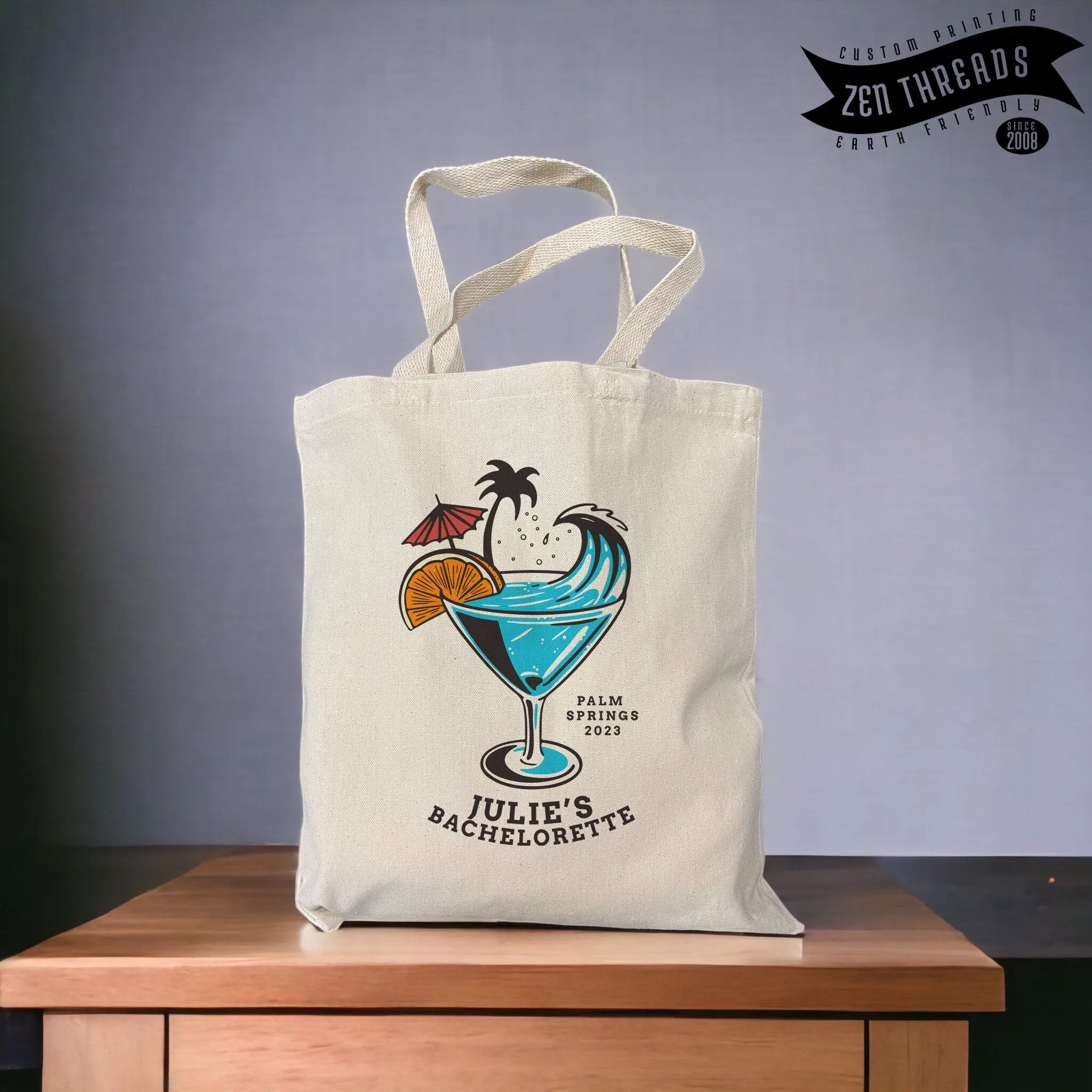 Custom Printed Tote Bags - 12oz Cotton Canvas, Your Logo/Photo/Text, Eco Friendly, Durable