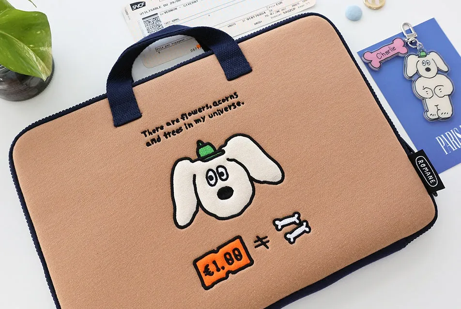 Cute Animal Characters 13 Laptop Sleeves Pouches Square Cases Covers Purses Handbags Briefcases Soft Protections Top Handle