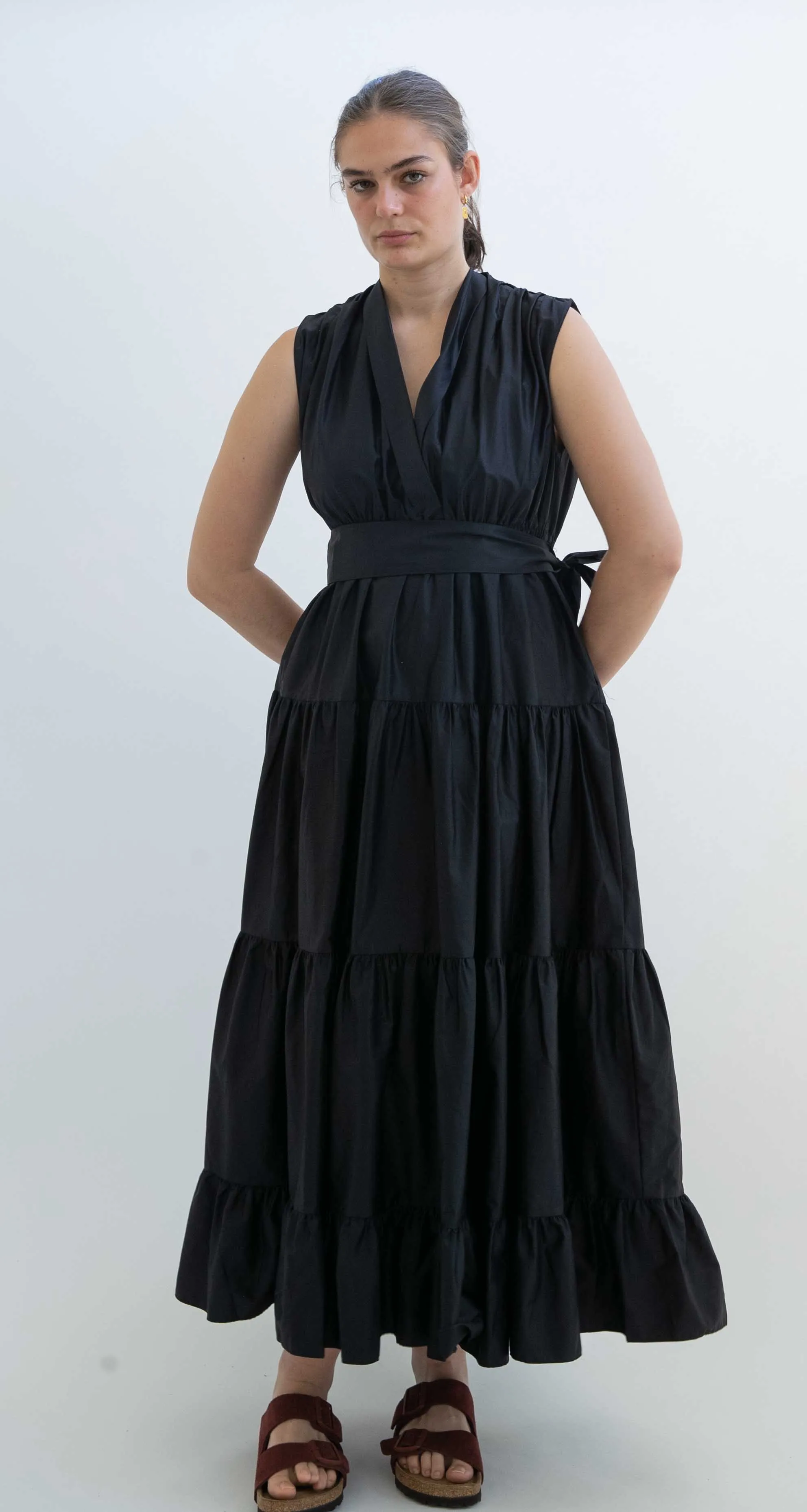 Devotion Twins Vroylia Long Dress in Black