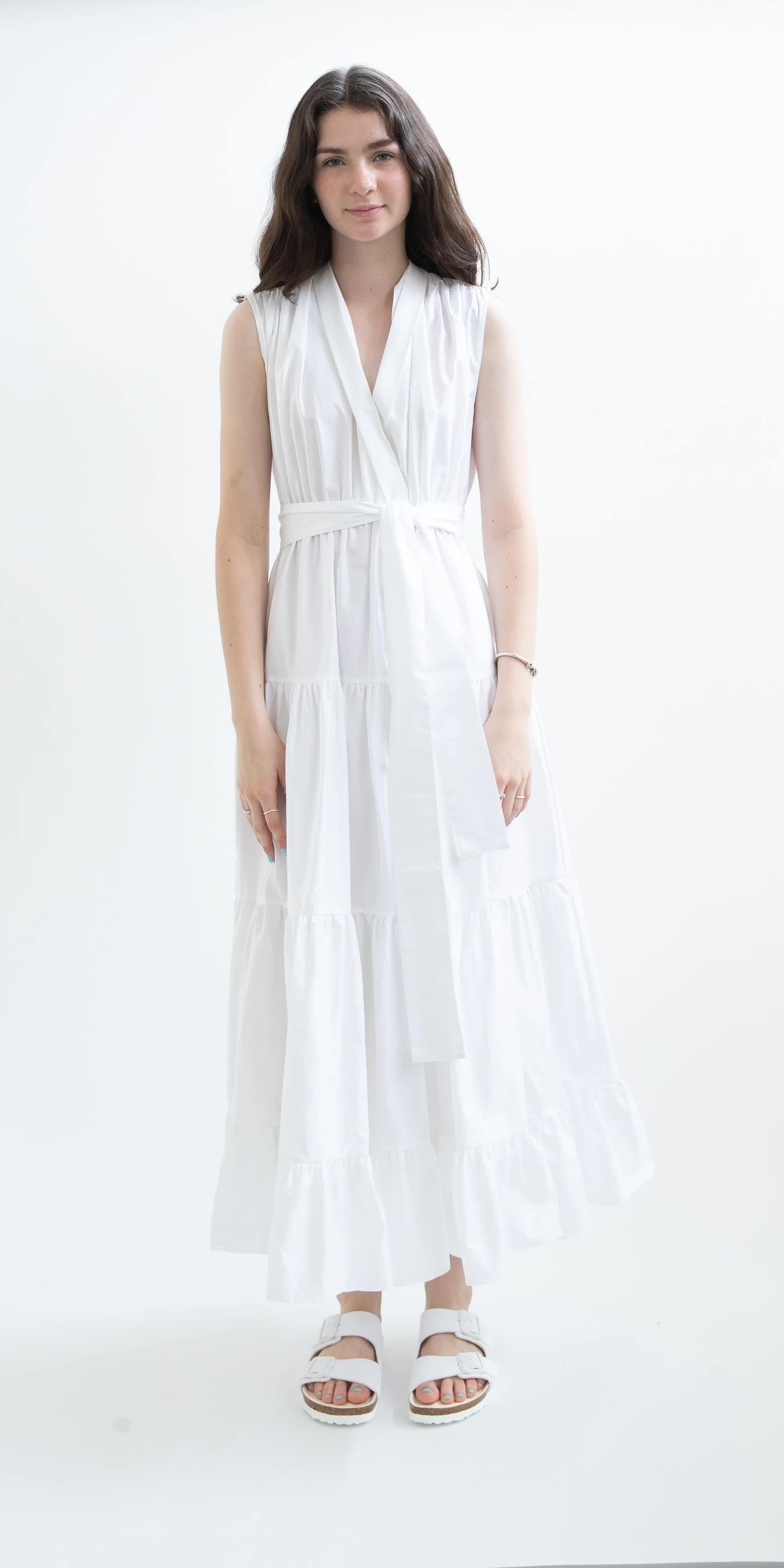 Devotion Twins Vroylia Long Dress in White