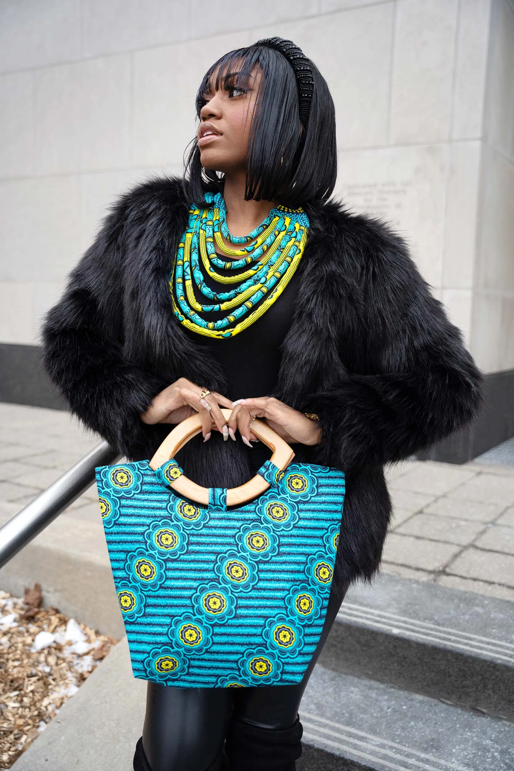 DIDI African Print Tote Bag