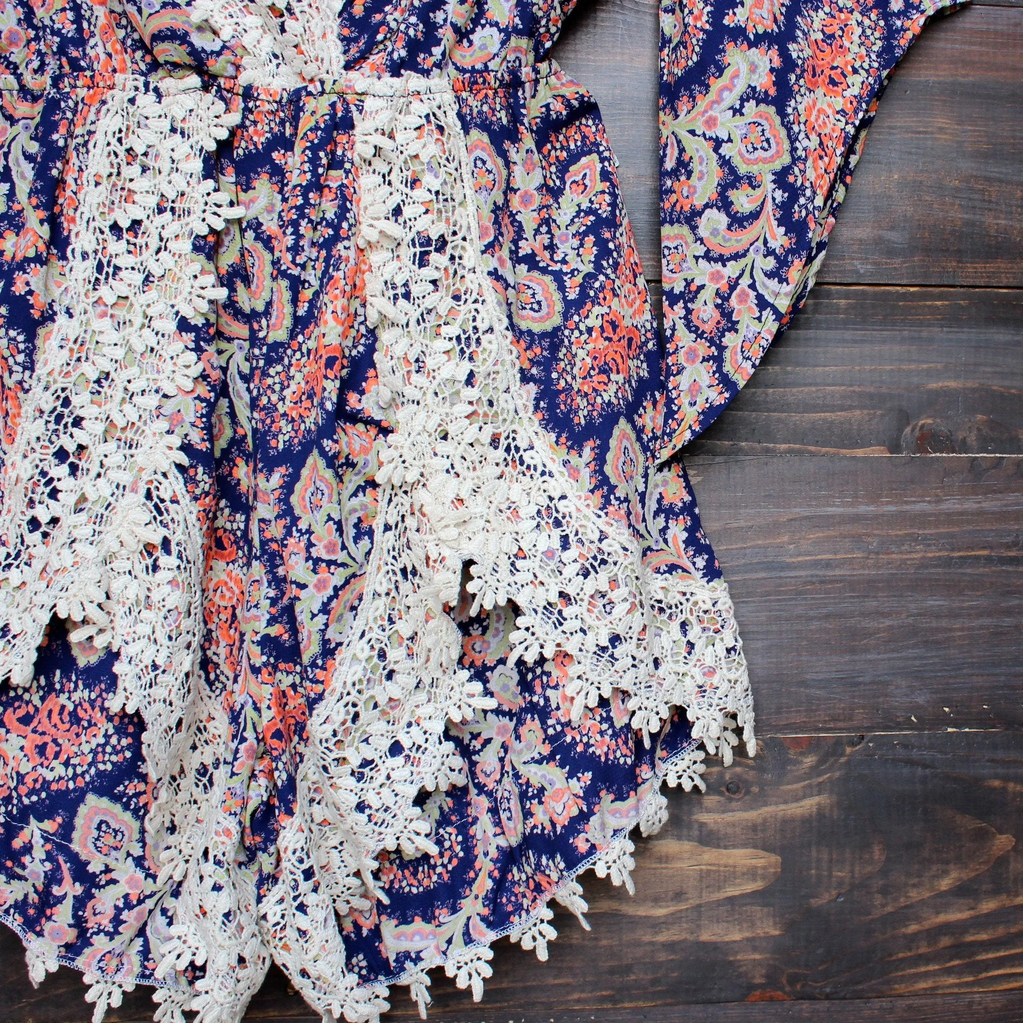 Dream Catcher Paisley Romper in Purple/Pink