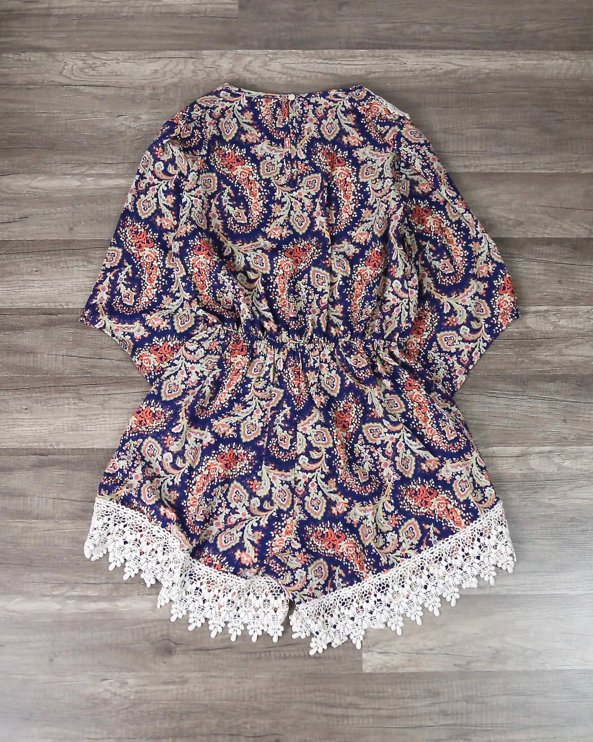 Dream Catcher Paisley Romper in Purple/Pink