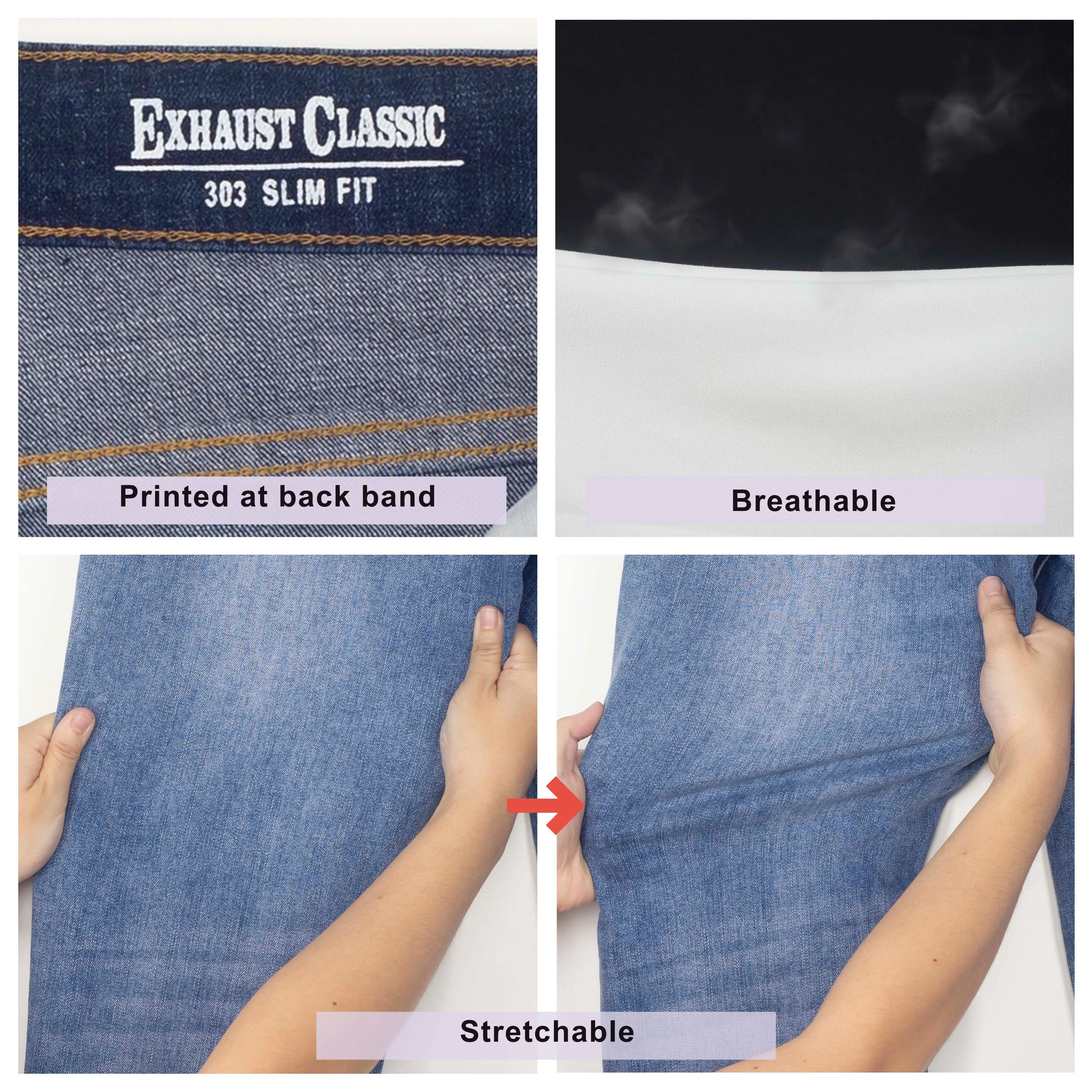 EXHAUST CLASSIC  JEANS LONG PANTS [303 SLIM FIT] 1603