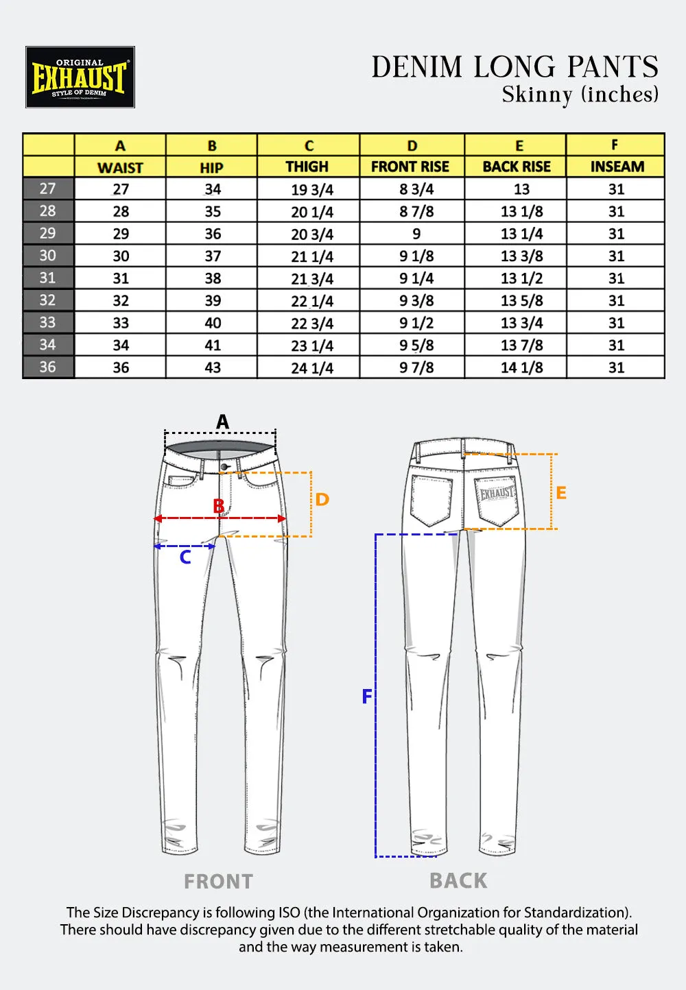 EXHAUST JEANS LONG PANTS [304 SKINNY] 1579