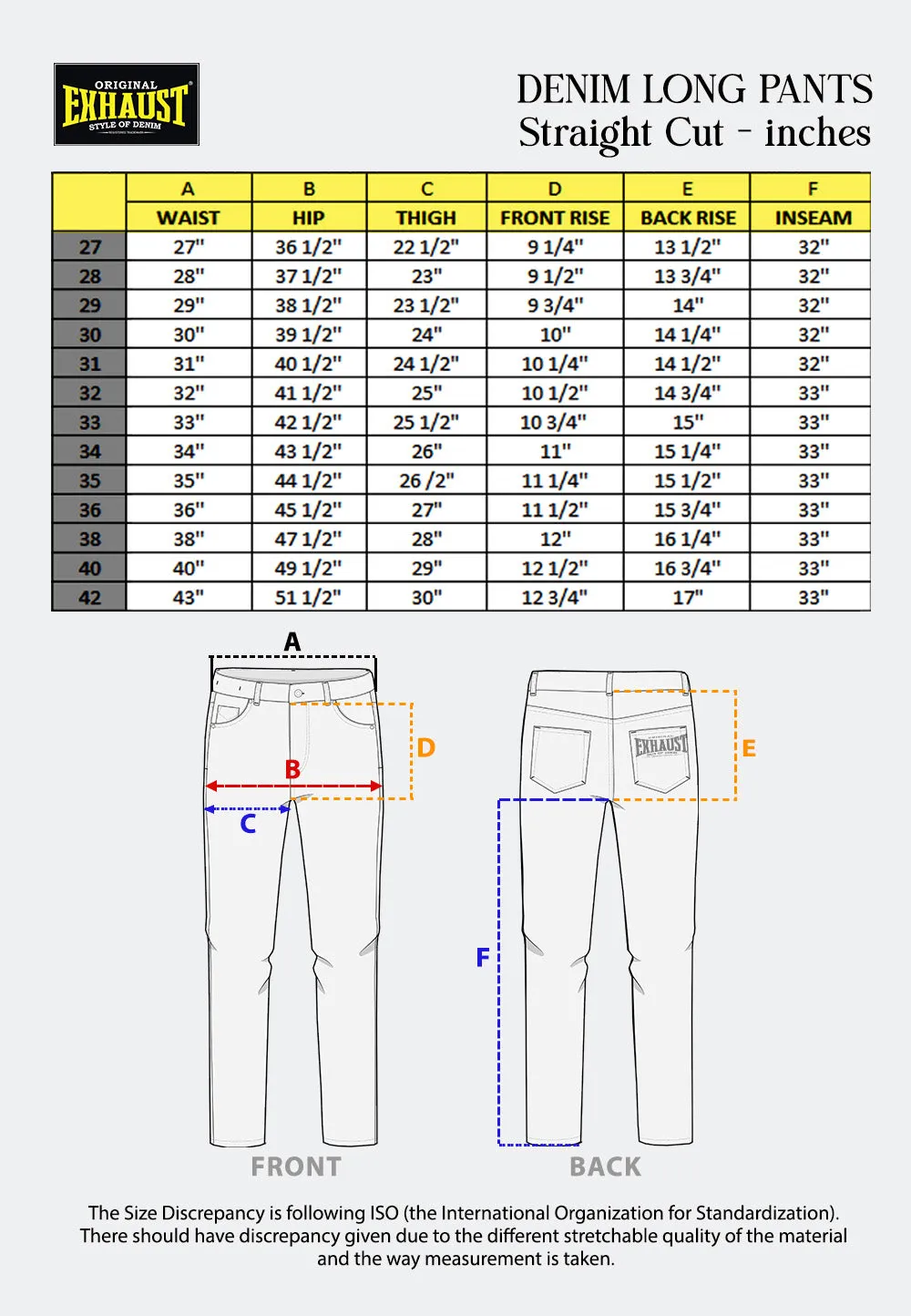 EXHAUST JEANS LONG PANTS [306 STRAIGHT CUT] 1578