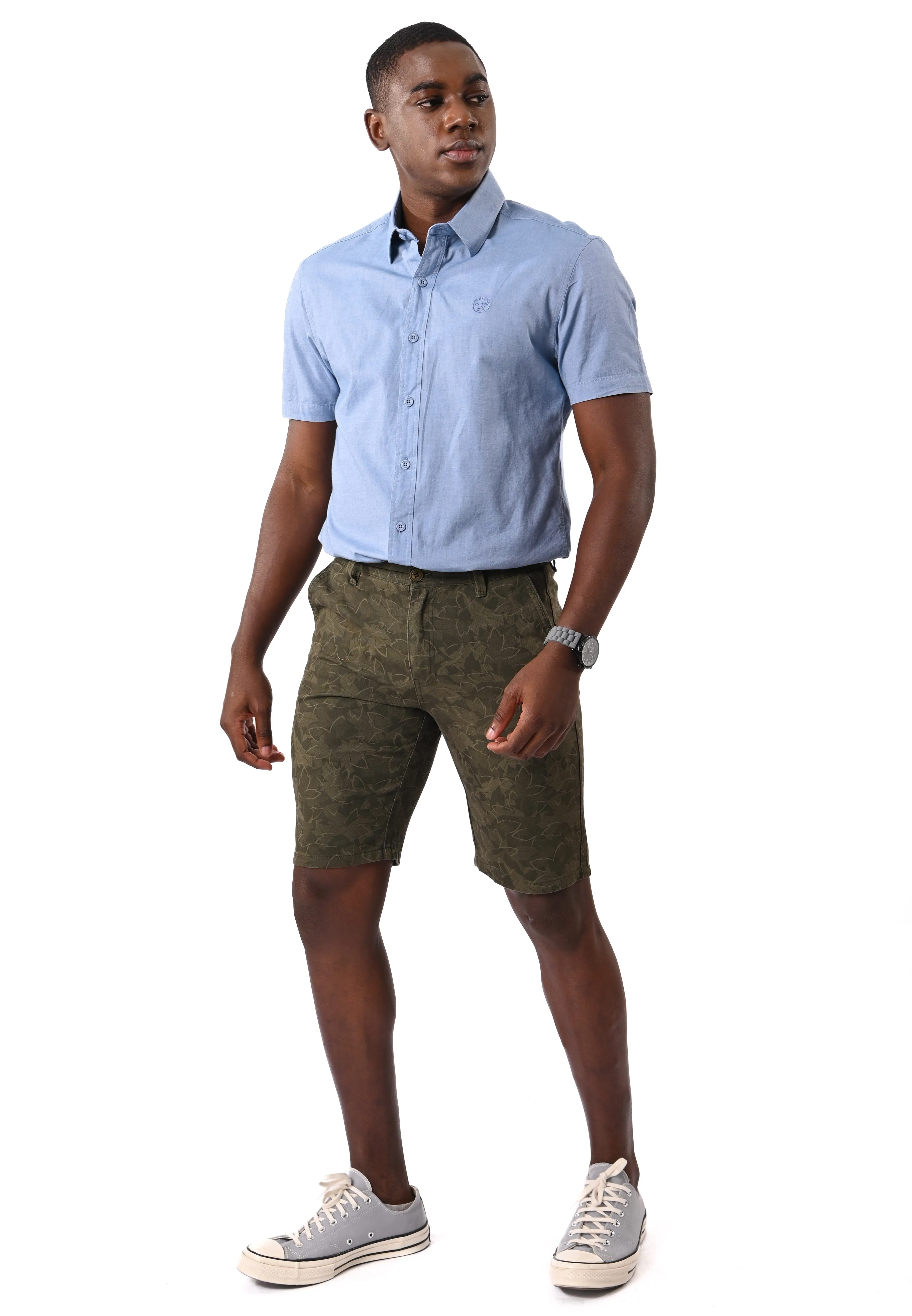 EXHAUST Men's Cotton short Pants [Straight Cut] 1480