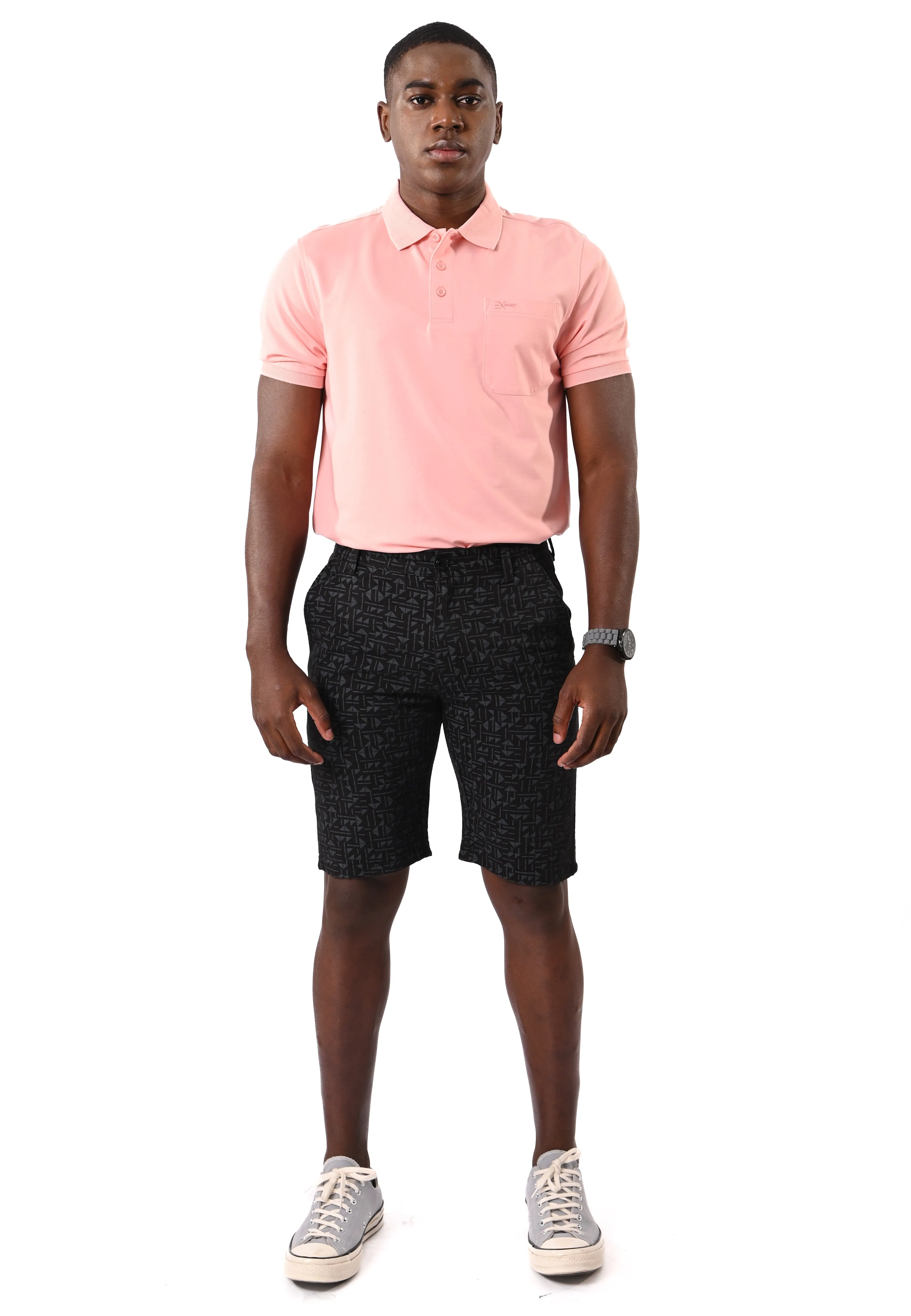 EXHAUST Men's Cotton short Pants [Straight Cut] 1480